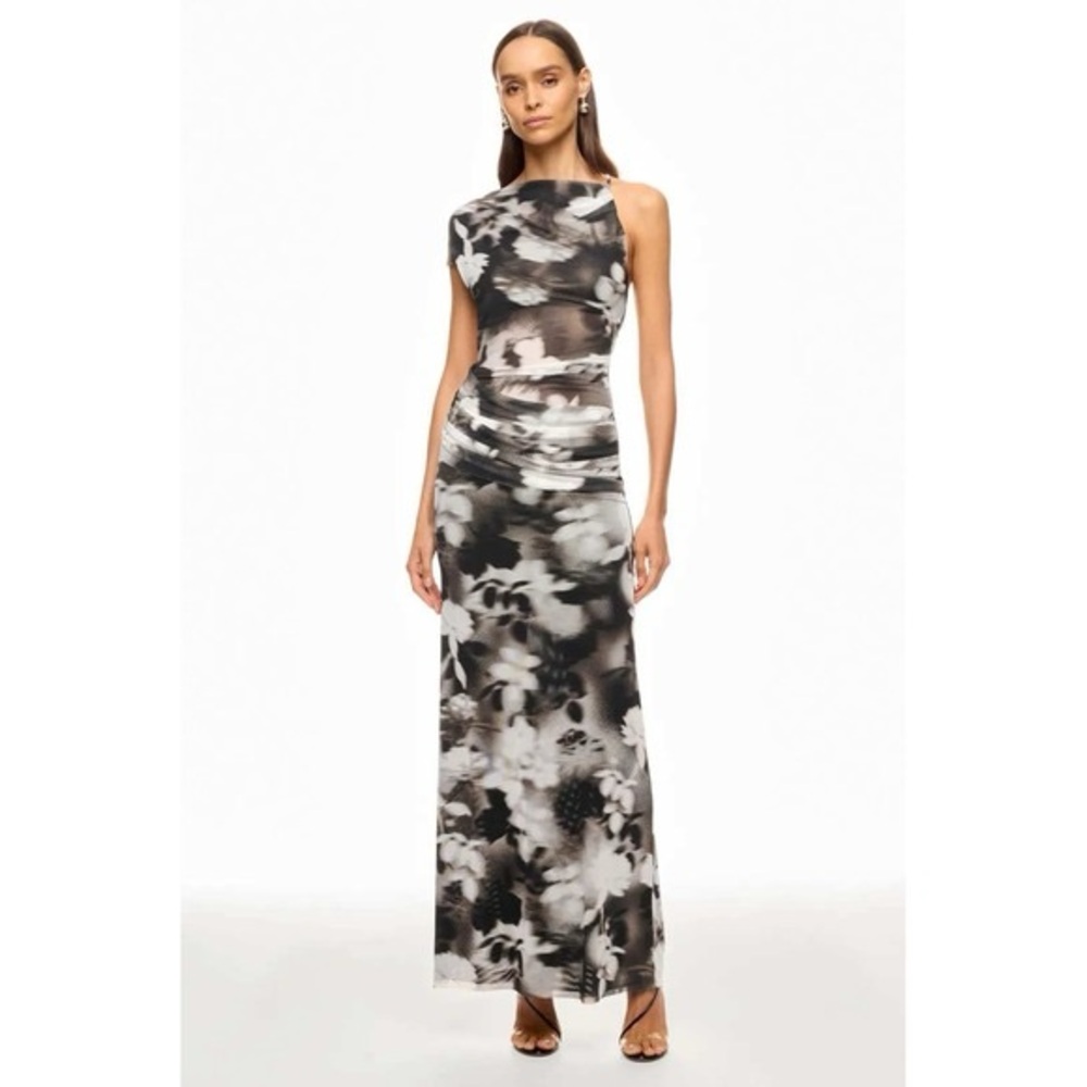 Bec & Bridge Solene Gown Floral Asymmetrical Maxi Dress Sleeveless Sz 4